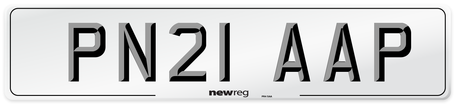 PN21 AAP Number Plate from New Reg